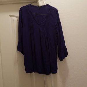 Blue maternity shirt